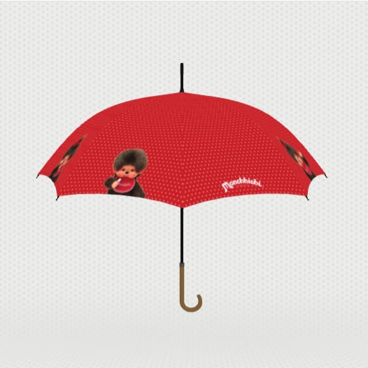 【モンチッチ】 レトロフォトドットプリント雨傘(長傘) 当ストア限定 受注生産品