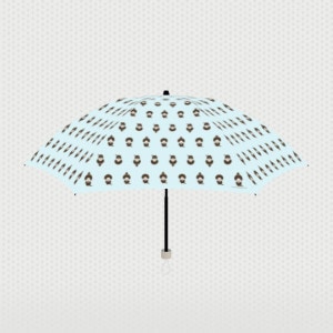 【モンチッチ】 シンプルプリント晴雨兼用傘(折りたたみ) 当ストア限定 受注生産品