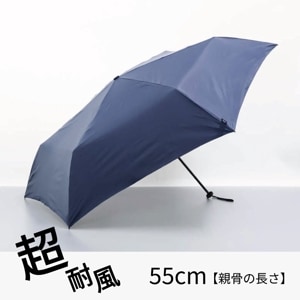 【 BLAO（ブラオ）】 超耐風 無地オールシーズン傘（折りたたみ・55㎝）