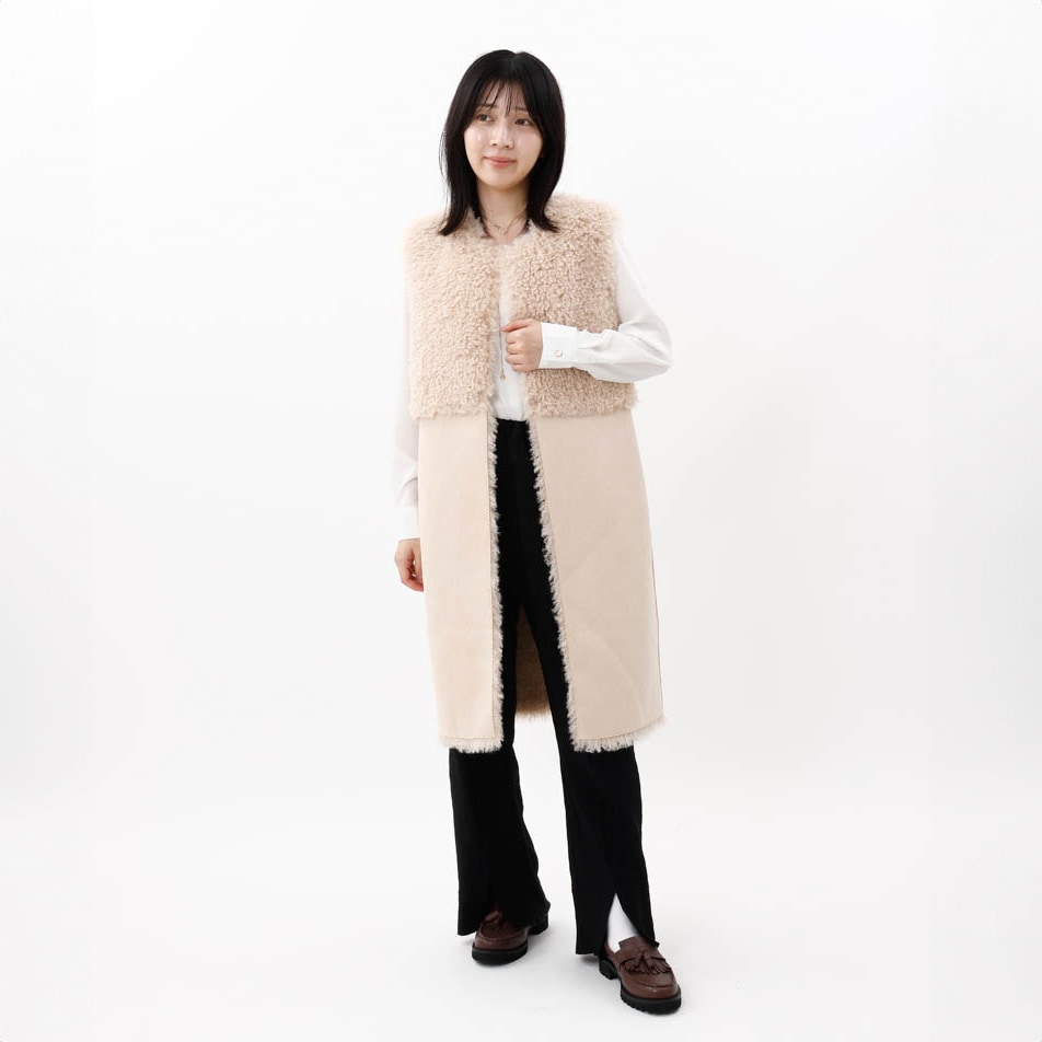 【 Beaurance (ビューランス) 】 チベットラム風 エコファージレ