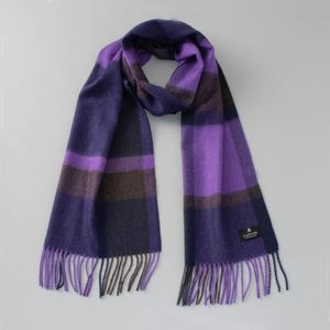 【 LANVIN COLLECTION（ランバン コレクション） 】 カシミヤ100％チェックマフラー