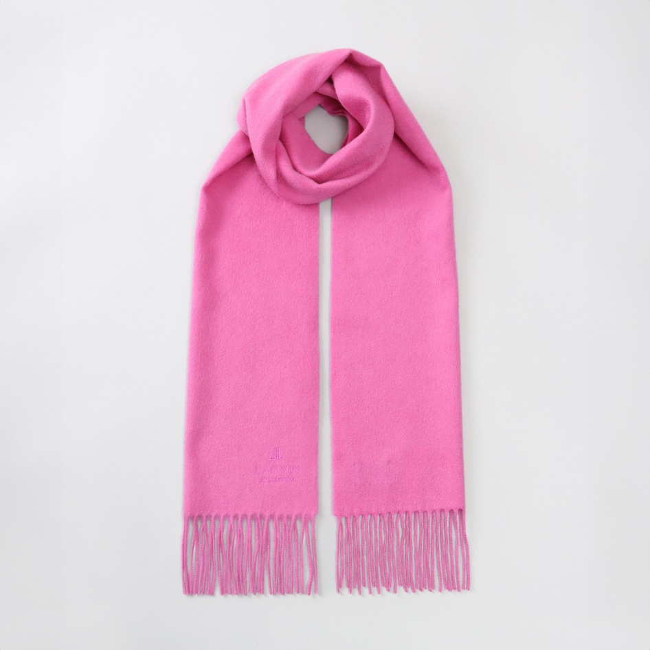 LANVIN ウール100% 淡いピンク マフラー LANVIN カシミヤ100% ピンク マフラー LANVIN ウール100% 淡い