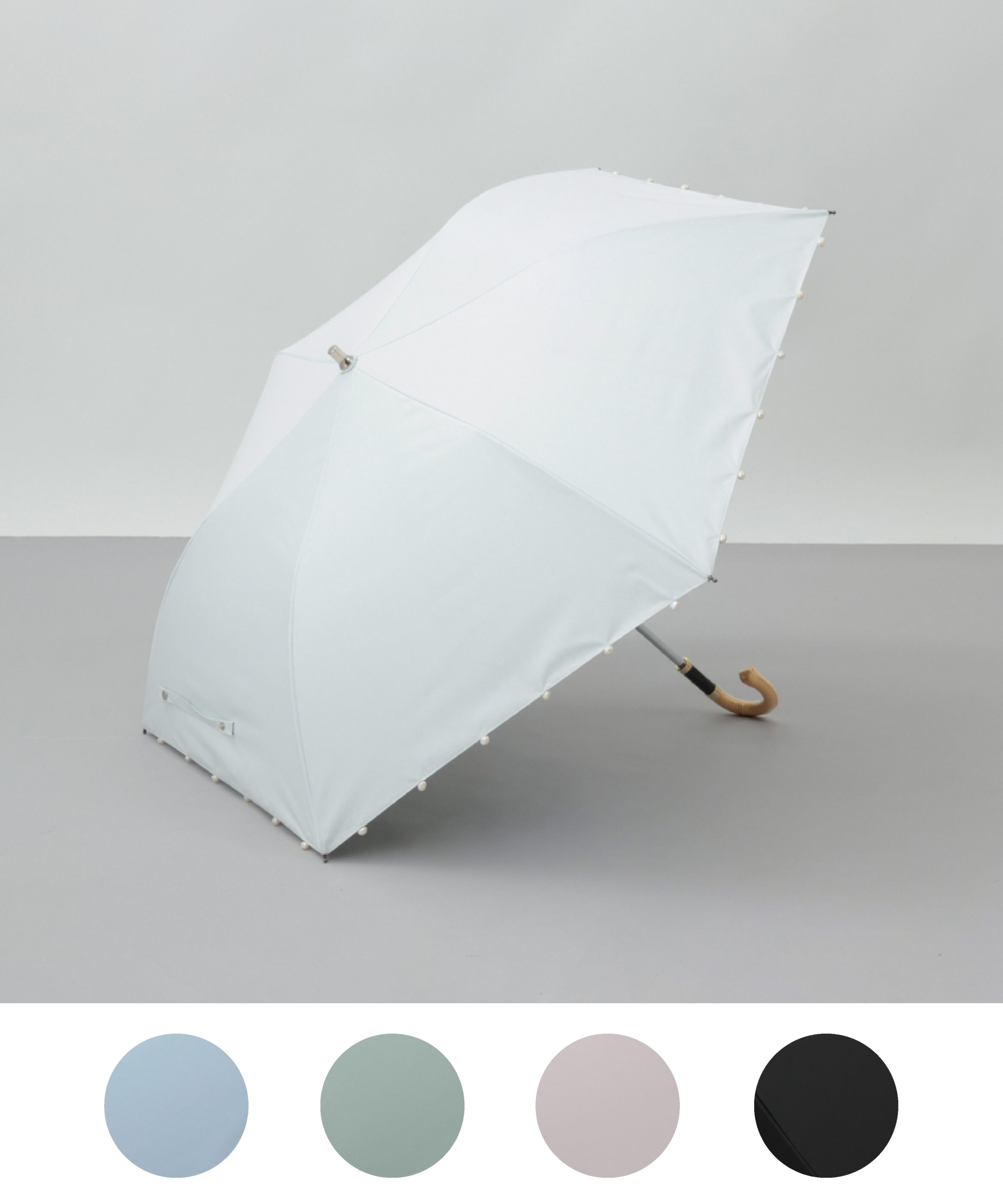 予約販売【WEB限定】サマーシールド パール晴雨兼用傘（折りたたみ・トップフラット）＜4月下旬~順次発送予定＞