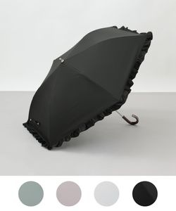 【WEB限定】サマーシールド フリル晴雨兼用傘（折りたたみ・トップフラット）