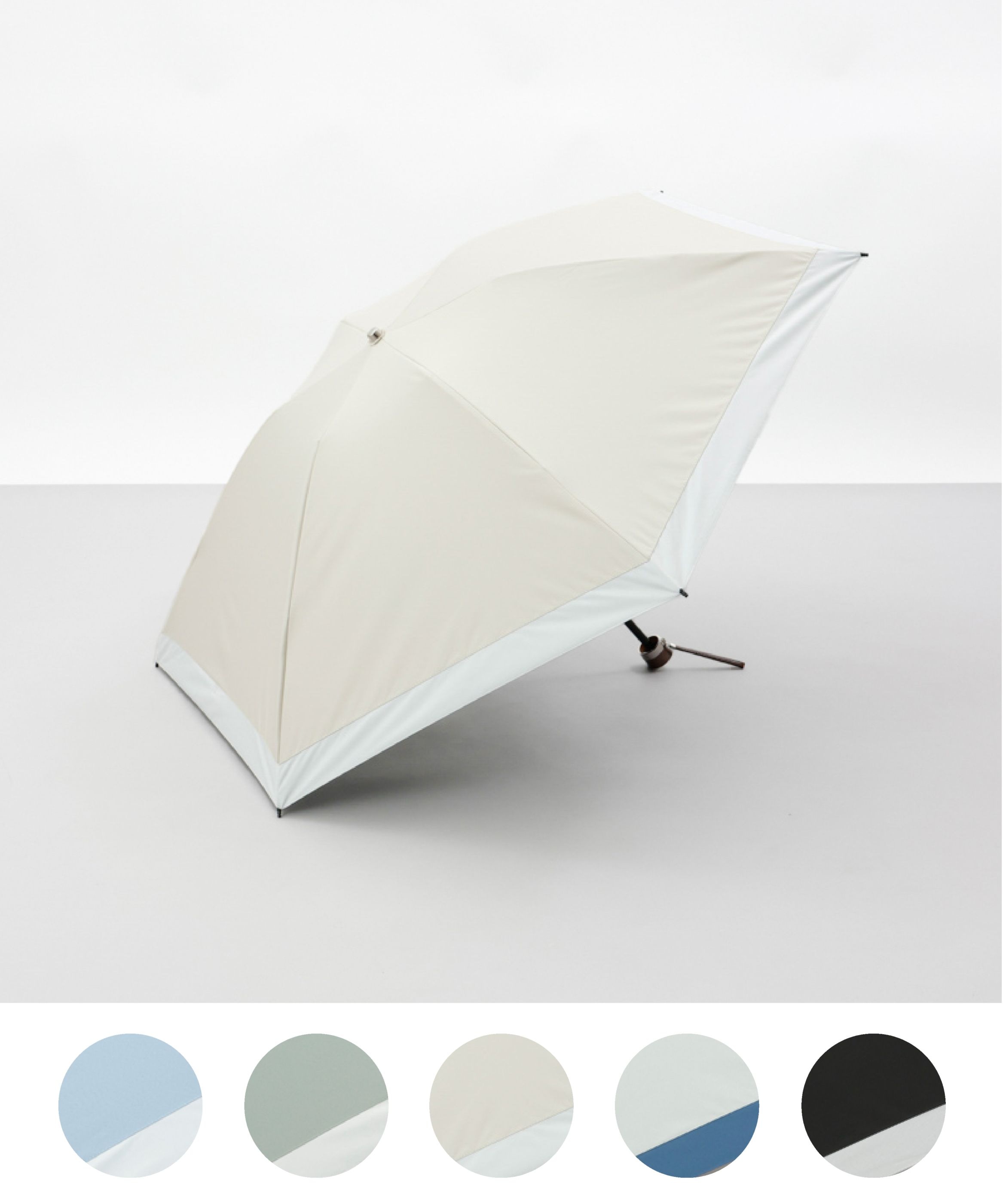 予約販売【WEB限定】サマーシールド バイカラー晴雨兼用傘（折りたたみ・クイックオープン）＜4月下旬~順次発送予定＞