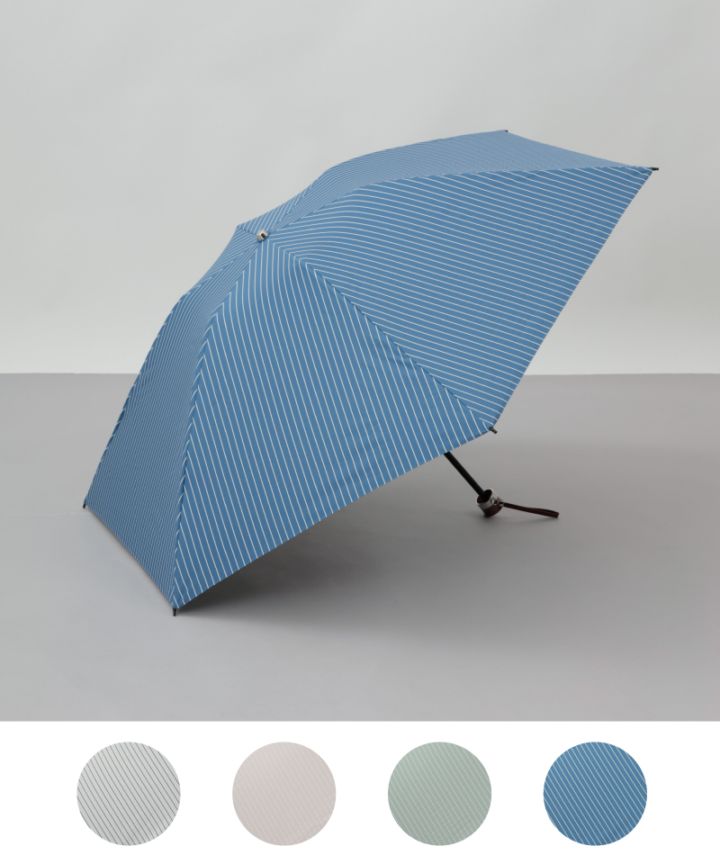 予約販売【WEB限定】サマーシールド ストライプ晴雨兼用傘（折りたたみ・クイックオープン）＜4月下旬~順次発送予定＞