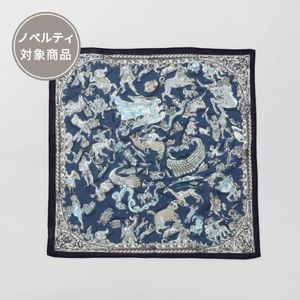 【 Beaurance （ビューランス）】コットンプリントプチスカーフ（リング付き）