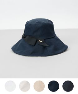 キナリノ掲載商品【 Beaurance （ビューランス）】つば裏プリントリネンクロッシェハット