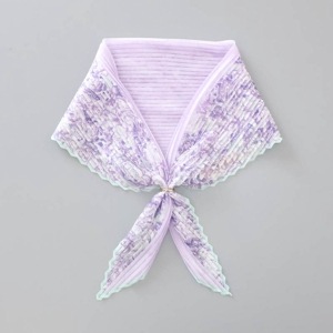 【 Fioritura Giovanna（フィオリトゥーラ ジョヴァンナ）】プリーツプリントプチスカーフ(リング付き)