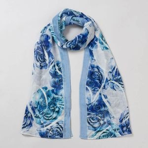 【 LANVIN COLLECTION(ランバン コレクション) 】コットンリネンプリントストール