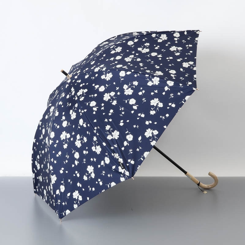 agnes b. b.(アニエスベー) 無地ワンポイントロゴ刺繍晴雨兼用傘