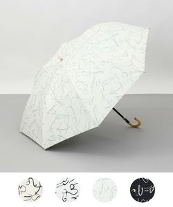 【 Beaurance （ビューランス）】サマーシールド　デッサンタッチ星座柄プリント晴雨兼用傘(折りたたみ傘)
