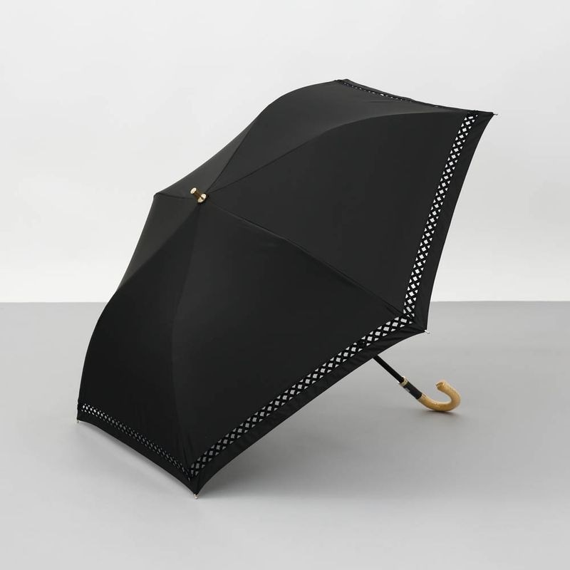 ビューランス パール付き 折りたたみ晴雨兼用傘 黒 ブラック ビューランス(Beaurance)の商品一覧|各種ブランド傘の通販なら