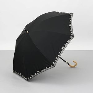 【 Beaurance （ビューランス）】ラメ刺しゅう縁オーガンジー晴雨兼用傘(長傘)