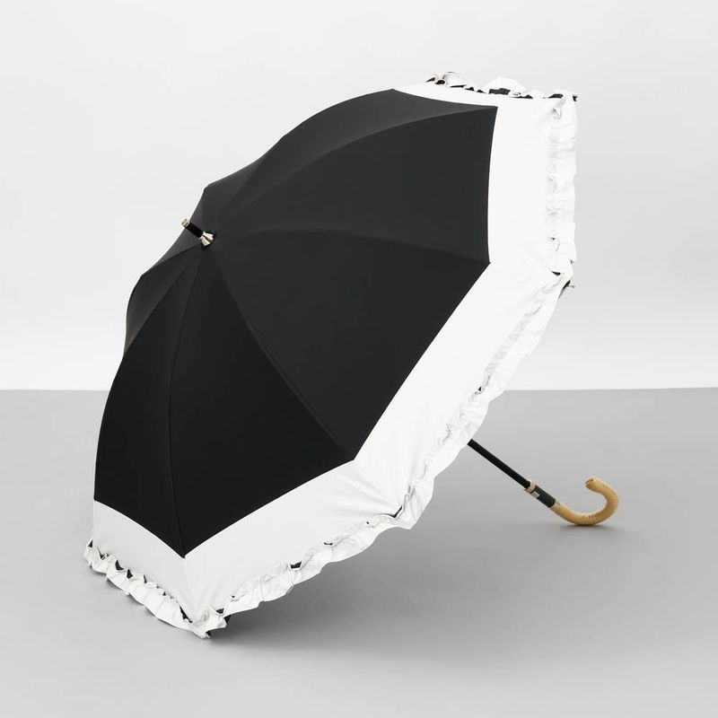 ビューランス フリルがとても華やかな持ち手付き晴雨兼用日傘 ビューランス(Beaurance)の商品一覧|各種ブランド傘の通販なら