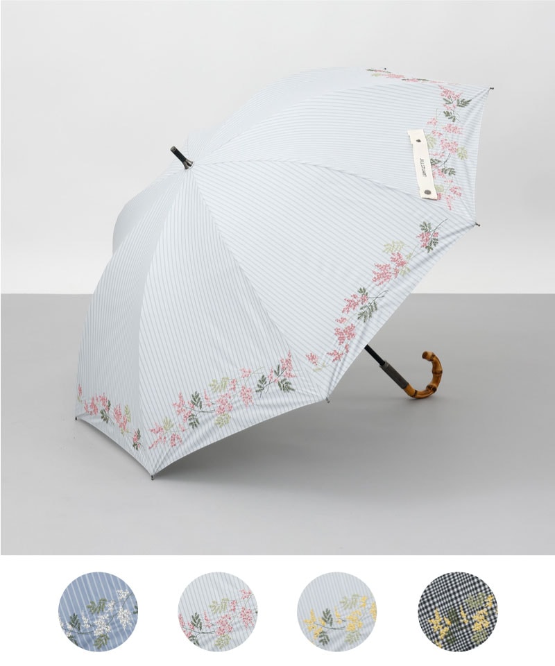 【 JILL STUART（ジル スチュアート）】ミモザ刺しゅう晴雨兼用傘(長傘)