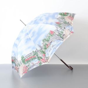 【 Aquascutum（アクアスキュータム）】イングリッシュガーデンプリント雨傘(長傘)