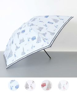 【 Aquascutum（アクアスキュータム）】ロンドンガールプリント雨傘（大寸折りたたみ傘）