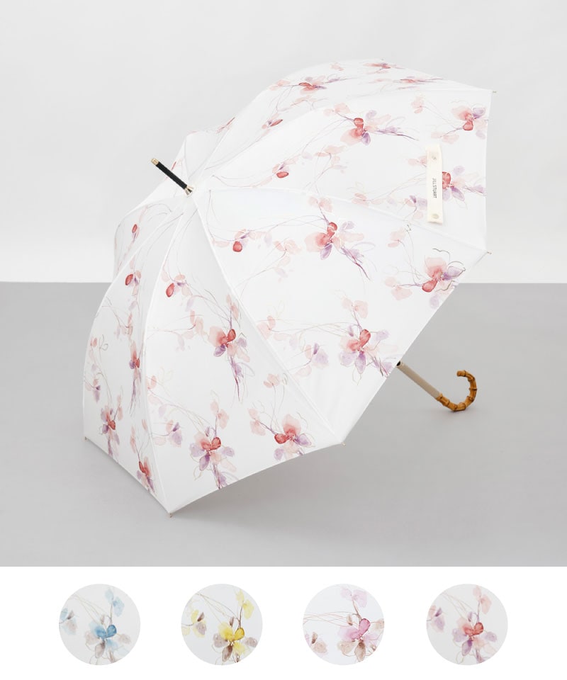 【 JILL STUART（ジル スチュアート）】グラデーションフラワープリント雨傘(長傘)