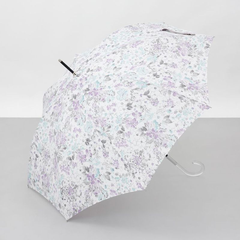 ジルスチュアート　折り畳み雨傘　ポタニカルプリント　ライトパープル　新品未使用 JILL STUART（ジル スチュアート）】 ボタニカルプリント晴雨