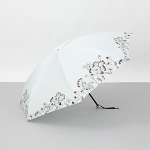 【 JILL STUART（ジル スチュアート）】ボタニカルプリント雨傘（折りたたみ傘）