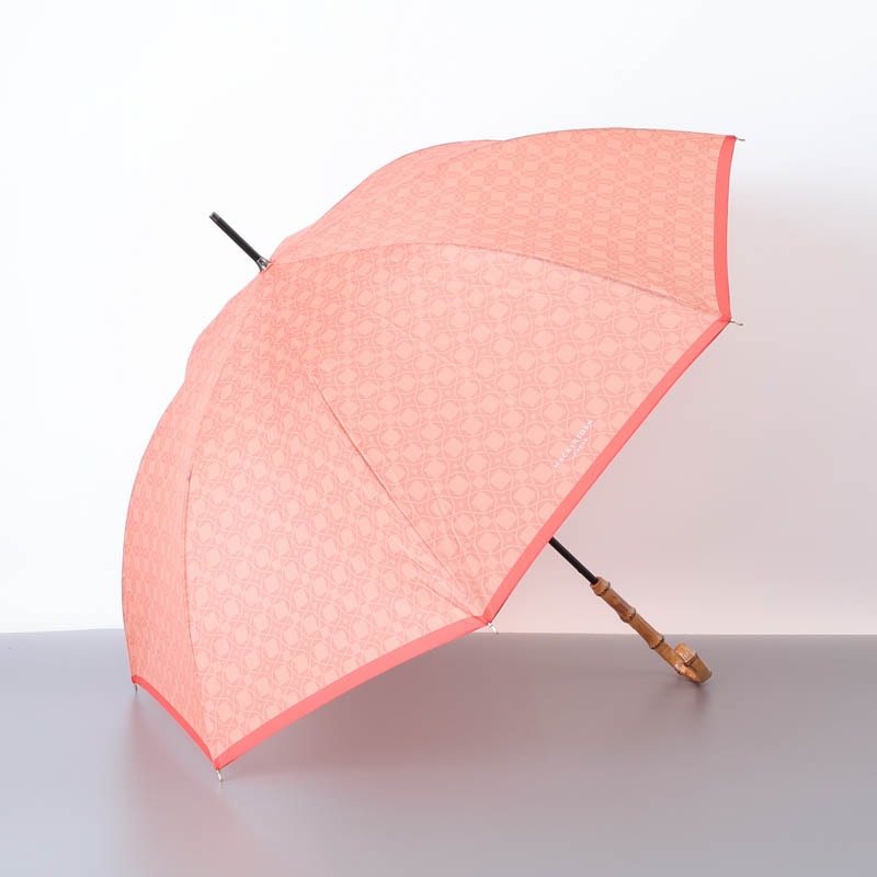 マッキントッシュロンドン 晴雨兼用 長傘 ジャンプ傘 フラワープリント レッド MACKINTOSH LONDON（マッキントッシュ ロンドン）】花柄プリント