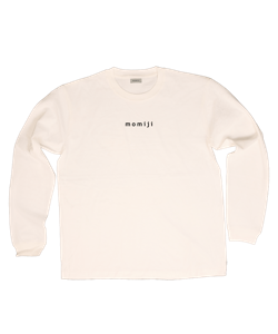 【 momiji 】 Long sleeve T the logo organic cotton