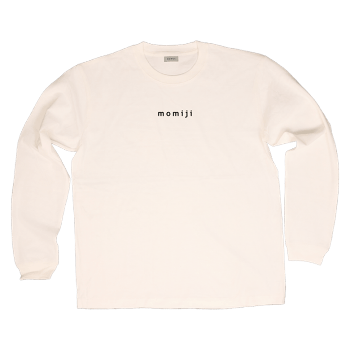 【 momiji 】 Long sleeve T the logo organic cotton