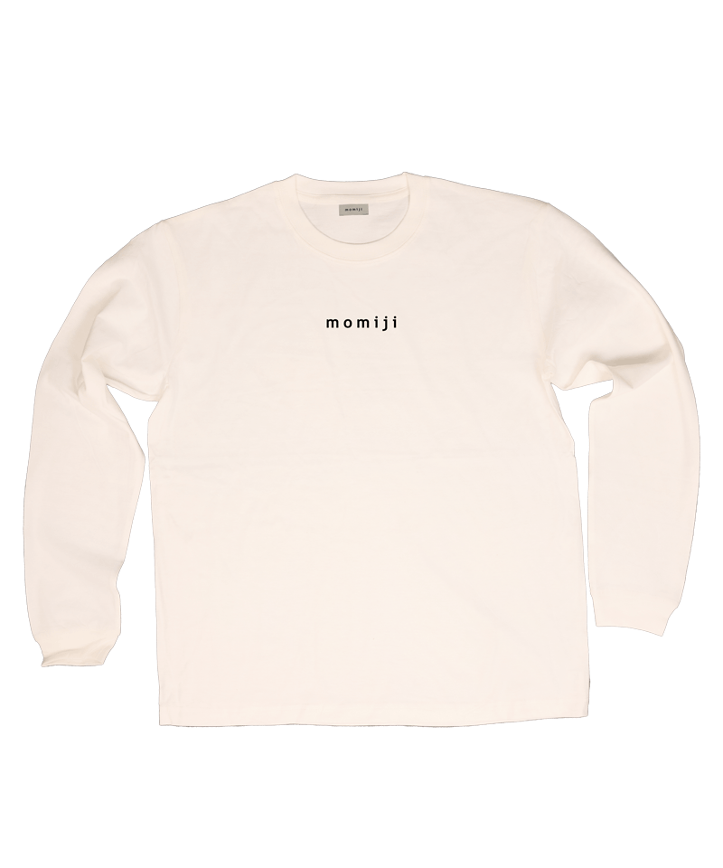 【 momiji 】 Long sleeve T the logo organic cotton