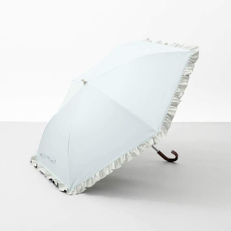 【WEB限定】 フリル晴雨兼用傘（折りたたみ・トップフラット）