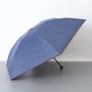 【 FIGOSTILOSO（フィーゴ スティローソ）】無地オーバーロック加工 晴雨兼用傘(折りたたみ傘)