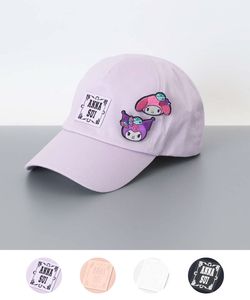 【 ANNA SUI（アナ スイ）】マイメロディ&クロミ 刺しゅうブローチ付きキャップ