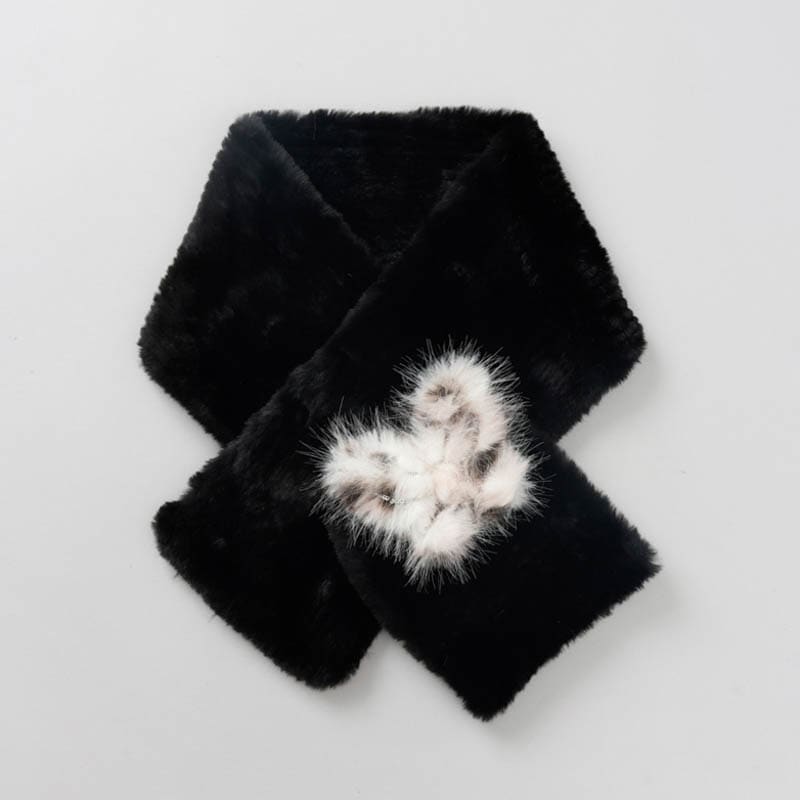 【 ANNA SUI（アナ スイ）】バタフライモチーフエコファー差込みマフラー(WASH)