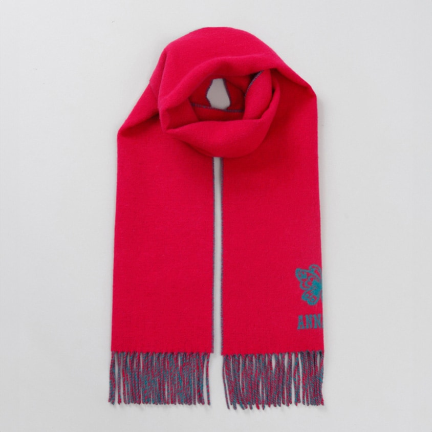 アルニス　ARNYS　赤い　ロングマフラー　カシミヤ　希少 アルニス ARNYS 赤い ロングマフラー カシミヤ 希少 リバーシブル