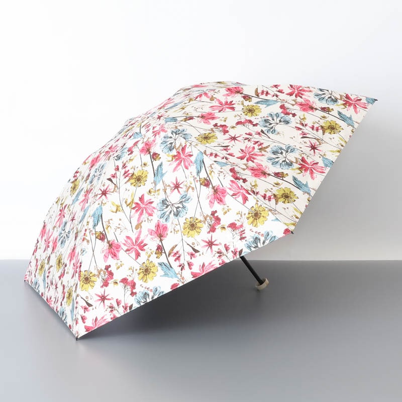 【 JILL STUART(ジル スチュアート)】ボタニカル押し花オールシーズン傘(折りたたみ傘)