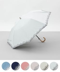 【 Aquascutum（アクアスキュータム）】エレガンス刺しゅう晴雨兼用傘（折りたたみ）