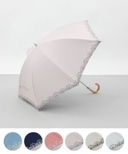 【 Aquascutum（アクアスキュータム）】エレガンス刺しゅう晴雨兼用傘（長傘）