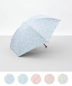 【 Aquascutum（アクアスキュータム）】ボタニカルシャンブレージャカード晴雨兼用傘（折りたたみ傘）