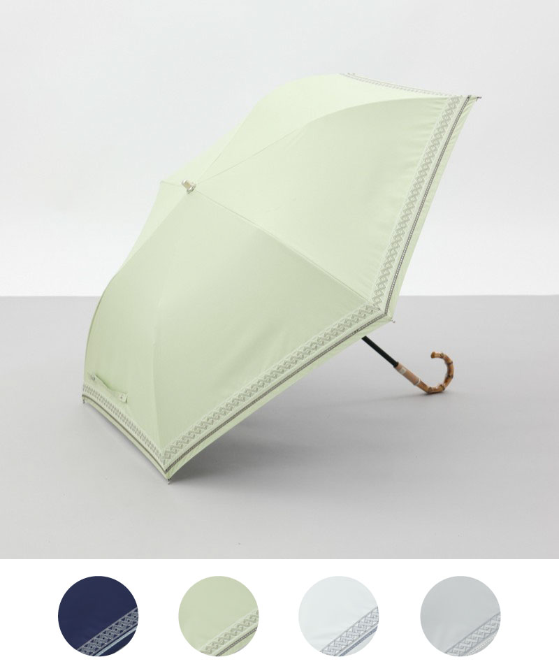 【 BLAO（ブラオ）】刺しゅう晴雨兼用傘(折りたたみ傘)