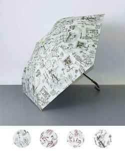 【 Beaurance （ビューランス）】サマーシールド　プリント夢が棲む場所　晴雨兼用傘（折りたたみ）