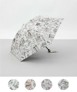【 Beaurance （ビューランス）】サマーシールド　プリント夢が棲む場所　晴雨兼用傘（折りたたみ）