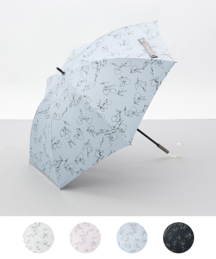 【 JILL STUART（ジル スチュアート）】アップルプリント晴雨兼用傘(長傘)