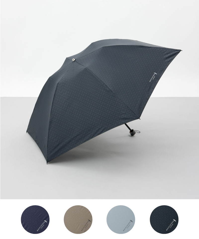 【MACKINTOSH LONDON（マッキントッシュ ロンドン）】アンドリュー柄エンボス雨傘（折りたたみ）