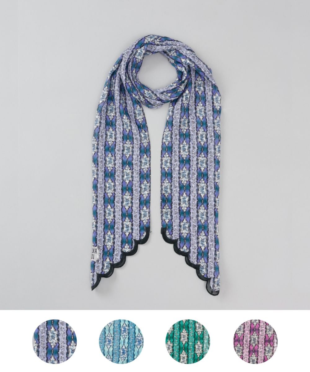 【 ANNA SUI（アナ スイ）】シルクレーヨンプチロングスカーフ