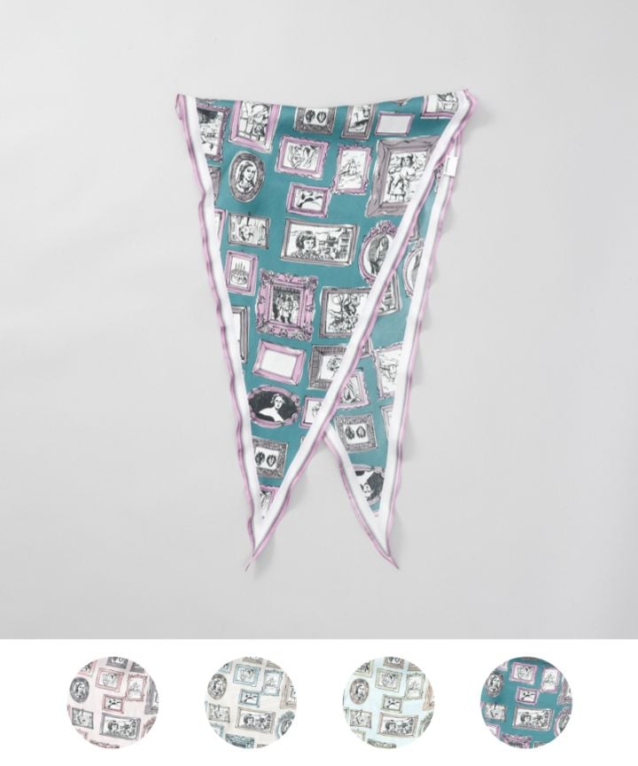 【 Beaurance （ビューランス）】シルクひし形スカーフ