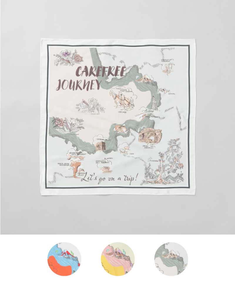 【 foulatelier（フラトリエ）】 シルクサテンプチスカーフ