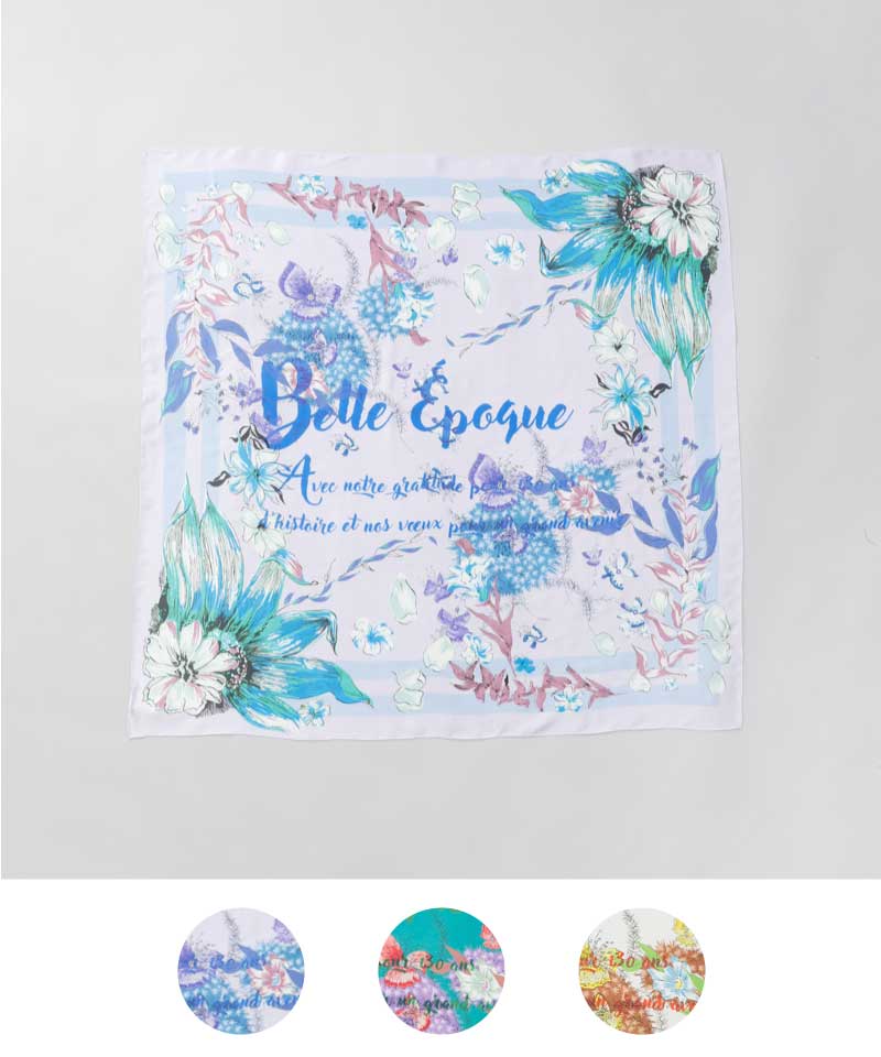 【 foulatelier（フラトリエ）】 シルクサテンレギュラースカーフ