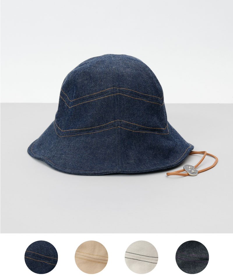 【 ANNA SUI（アナ スイ）】デニムステッチチューリップハット