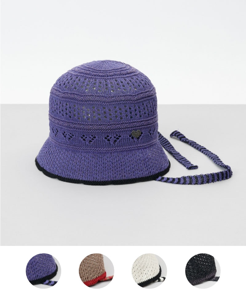 【 ANNA SUI（アナ スイ）】ハートジャカードボンネットハット