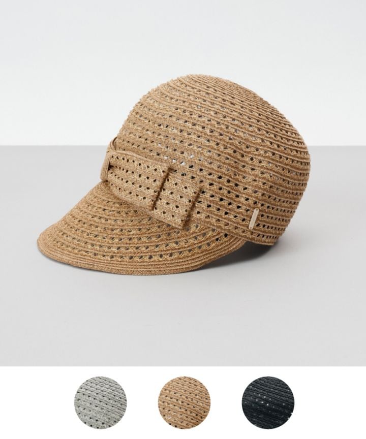 【 Beaurance （ビューランス）】透かし編みペーパーブレードキャップ